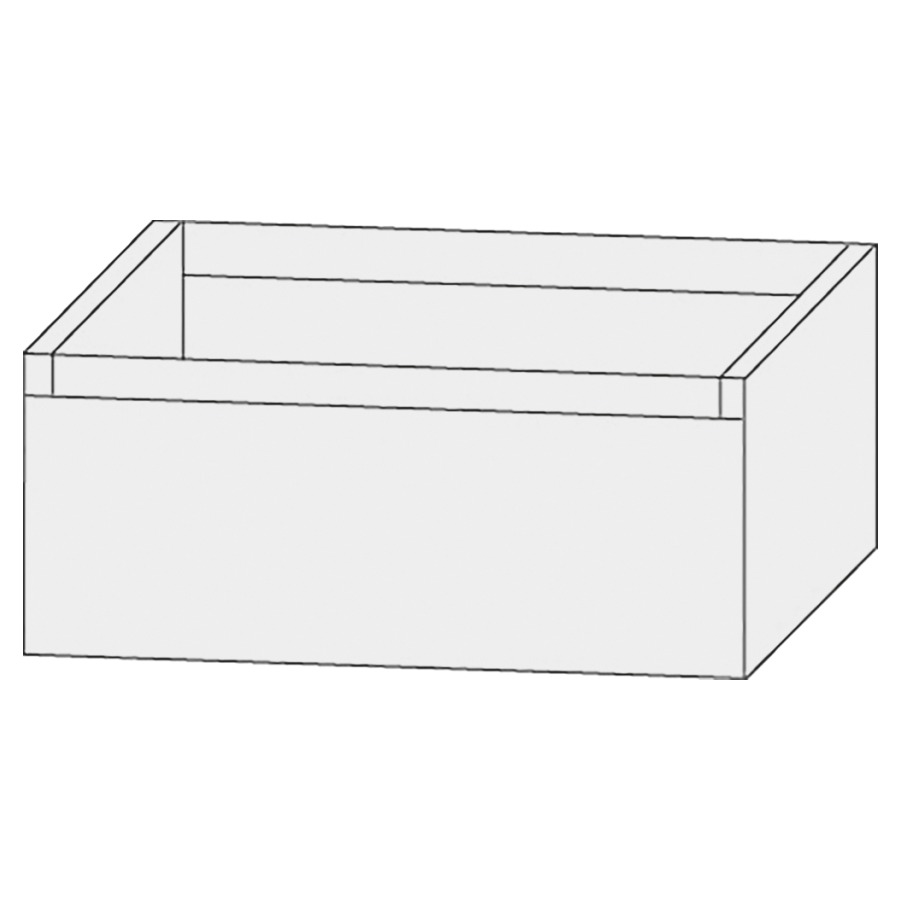 Élément inférieur  Design Line Tess
60 x 28 x 44 cm
élément de tiroir, 1&nbsp;tiroir
sans poignée, pour lavabo pour meuble
Q!flat/Squared