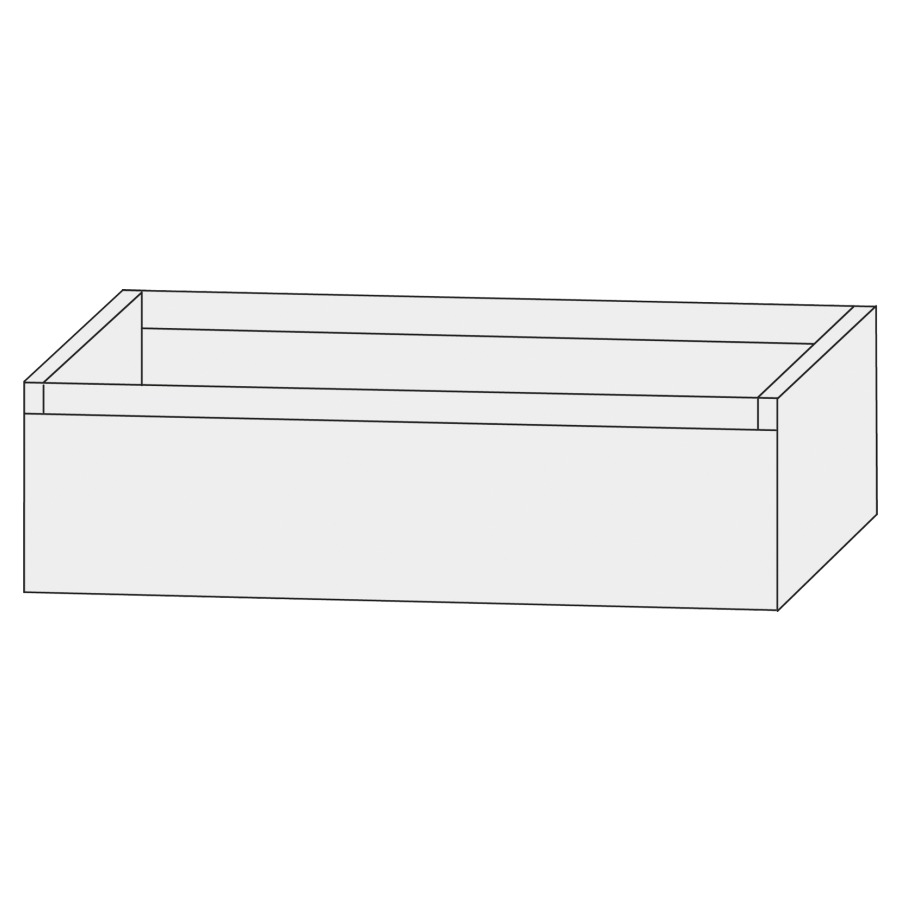 Élément inférieur  Design Line Tess
120 x 28 x 44 cm
élément de tiroir, 1&nbsp;tiroir
sans poignée, pour lavabo pour meuble
Q!flat/Squared