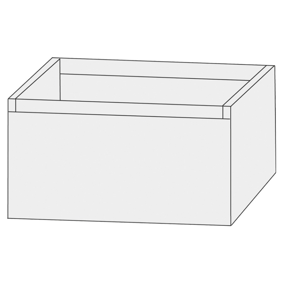 Élément inférieur  Design Line Tess
60 x 36 x 44 cm
élément de tiroir, 1&nbsp;tiroir
sans poignée, pour lavabo pour meuble
Q!flat/Squared