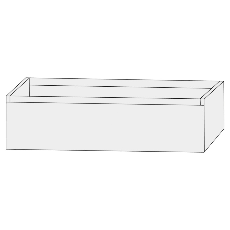 Élément inférieur  Design Line Tess
120 x 36 x 44 cm
élément de tiroir, 1&nbsp;tiroir
sans poignée, pour lavabo pour meuble
Q!flat/Squared