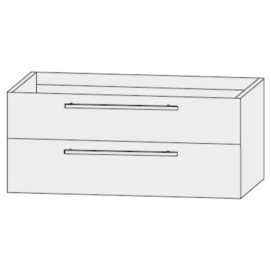 Élément inférieur  Design Line Tess
100 x 48 x 44 cm
élément de tiroir, 2&nbsp;tiroirs
pour lavabo pour meuble 107159