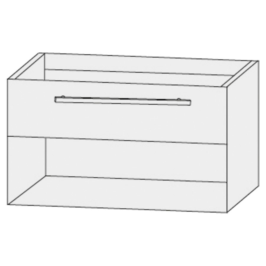 Élément inférieur  Design Line Tess
80 x 48 x 44 cm
élément de tiroir, 1&nbsp;tiroir
niche ouverte en bas
pour lavabo pour meuble 107157