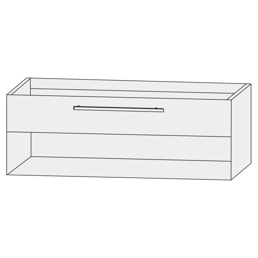 Élément inférieur  Design Line Tess
100 x 48 x 44 cm
élément de tiroir, 1&nbsp;tiroir
niche ouverte en bas
pour lavabo pour meuble 107159