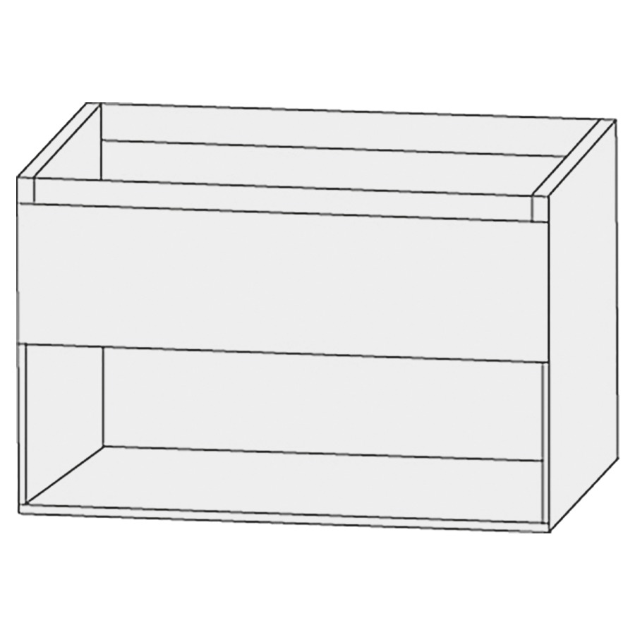 Élément inférieur  Design Line Tess
80 x 52 x 44 cm
élément de tiroir, 1&nbsp;tiroir
sans poignée, niche ouverte en bas
pour lavabo pour meuble 107157