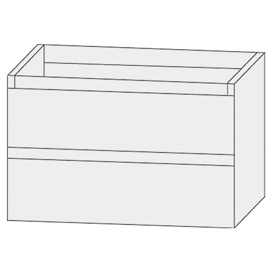 Élément inférieur  Design Line Tess
80 x 56 x 44 cm
élément de tiroir, 2&nbsp;tiroirs
sans poignée, pour lavabo pour meuble
107157