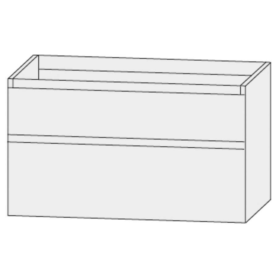 Élément inférieur  Design Line Tess
100 x 64 x 44 cm
élément de tiroir, 2&nbsp;tiroirs
sans poignée, pour lavabo pour meuble
107159