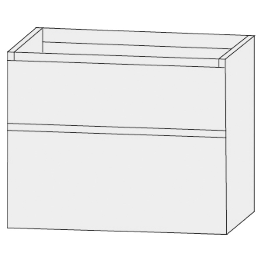 Élément inférieur  Design Line Tess
80 x 72 x 44 cm
élément de tiroir, 2&nbsp;tiroirs
sans poignée, pour lavabo pour meuble
107157