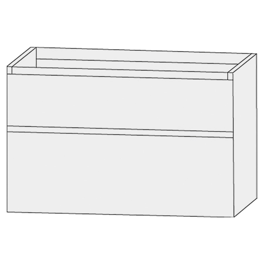 Élément inférieur  Design Line Tess
100 x 72 x 44 cm
élément de tiroir, 2&nbsp;tiroirs
sans poignée, pour lavabo pour meuble
107159