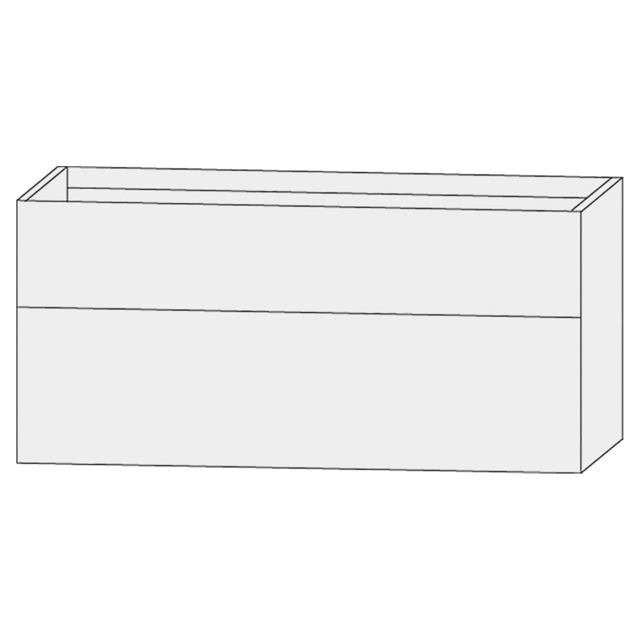 Élément inférieur  Design Line Tess
140 x 72 x 44 cm
élément de tiroir, 2&nbsp;tiroirs
sans poignée, pour lavabo simple et
double pour meuble Q!flat/Squared