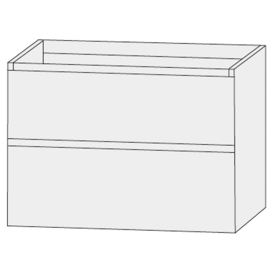 Élément inférieur  Design Line Tess
90 x 72 x 44 cm
élément de tiroir, 2&nbsp;tiroirs
sans poignée, pour lavabo pour meuble
107845