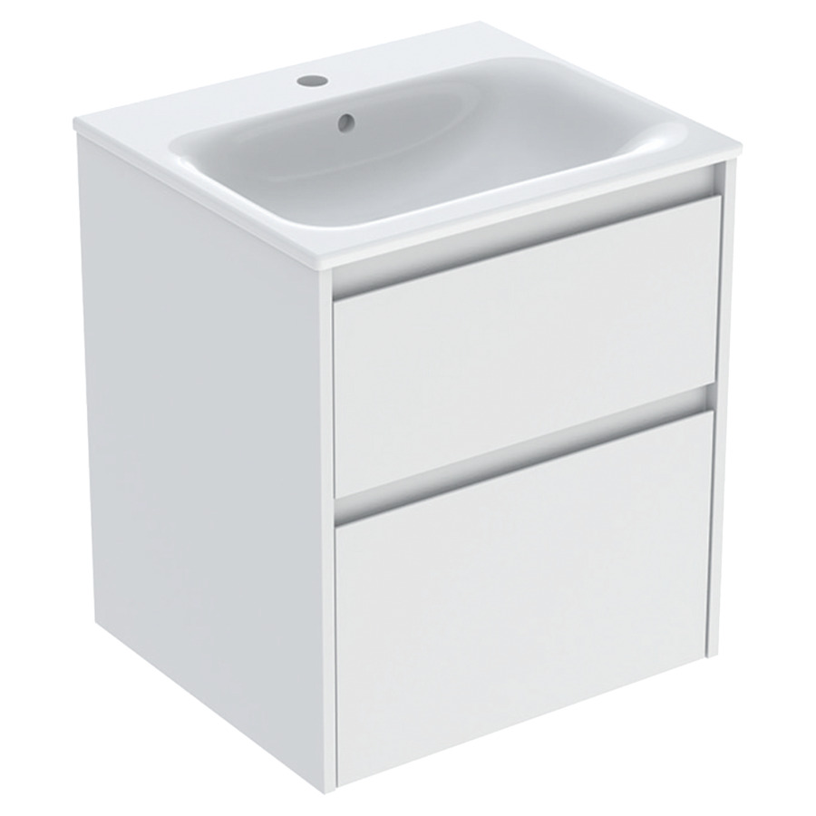 Combinaison de meuble RENOVA PLAN
55 x 62.1 x 48 cm
avec lavabo meuble blanc avec trop-plein
élément de tiroir, 2&nbsp;tiroirs
sans siphon gain de place
avec matériel de fixation