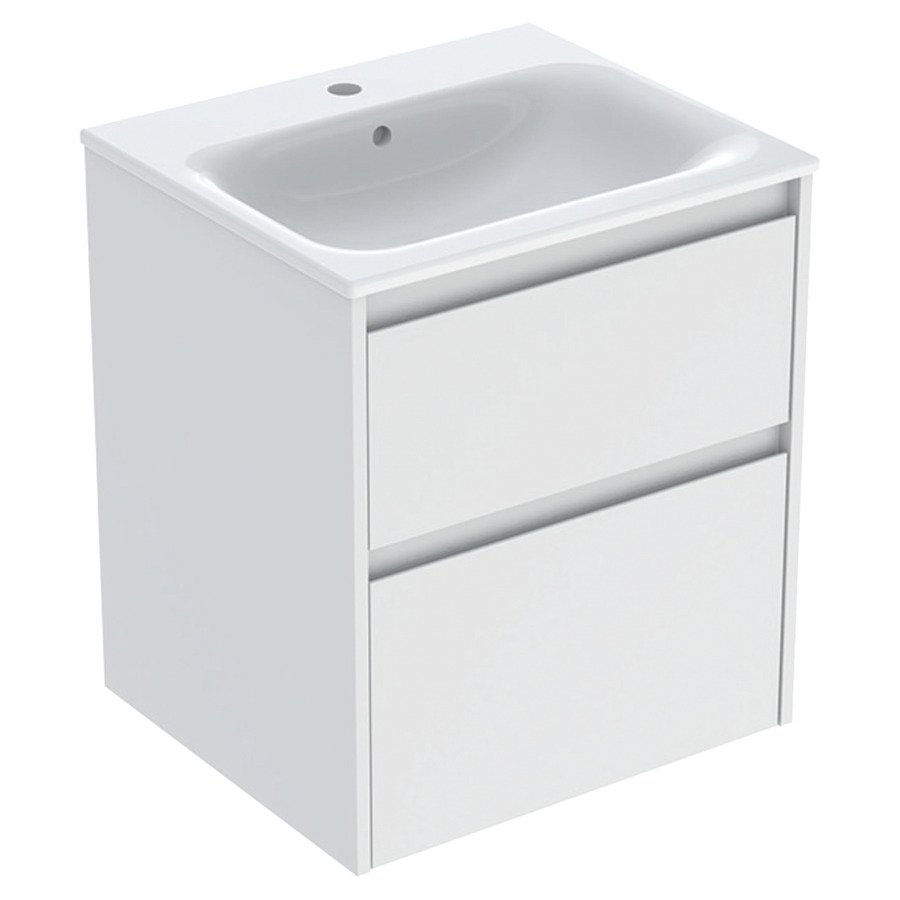 Combinaison de meuble RENOVA PLAN
55 x 62.1 x 48 cm
avec lavabo meuble blanc avec trop-plein
élément de tiroir, 2&nbsp;tiroirs
sans siphon gain de place
avec matériel de fixation