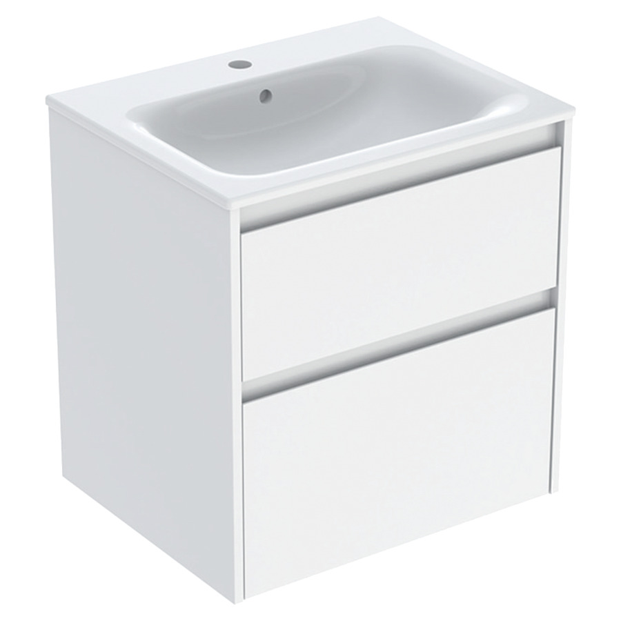 Combinaison de meuble RENOVA PLAN
60 x 62.1 x 48 cm
avec lavabo meuble blanc avec trop-plein
élément de tiroir, 2&nbsp;tiroirs
sans siphon gain de place
avec matériel de fixation