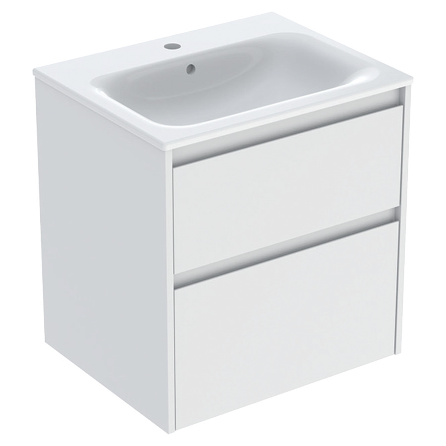 Combinaison de meuble RENOVA PLAN
60 x 62.1 x 48 cm
avec lavabo meuble blanc avec trop-plein
élément de tiroir, 2&nbsp;tiroirs
sans siphon gain de place
avec matériel de fixation