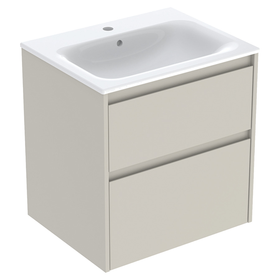 Combinaison de meuble RENOVA PLAN
60 x 62.1 x 48 cm
avec lavabo meuble blanc avec trop-plein
élément de tiroir, 2&nbsp;tiroirs
sans siphon gain de place
avec matériel de fixation