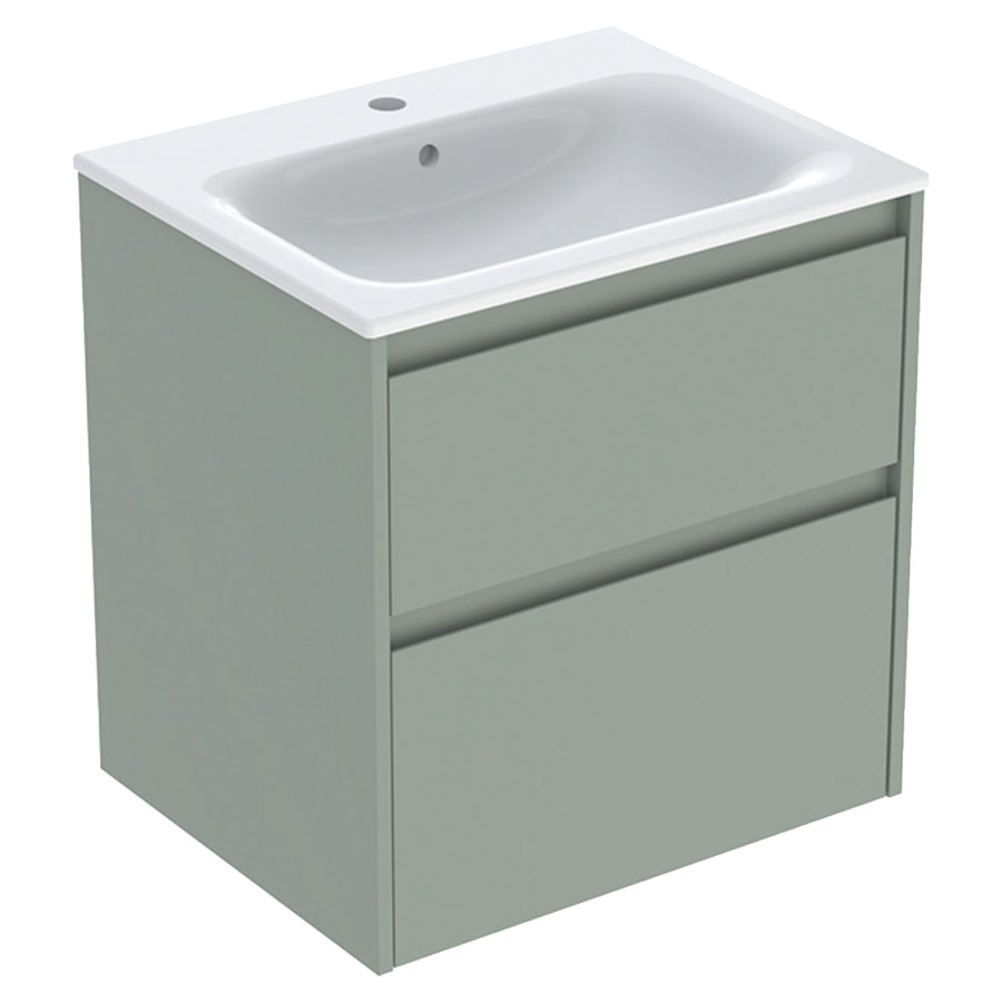 Combinaison de meuble RENOVA PLAN
60 x 62.1 x 48 cm
avec lavabo meuble blanc avec trop-plein
élément de tiroir, 2&nbsp;tiroirs
sans siphon gain de place
avec matériel de fixation