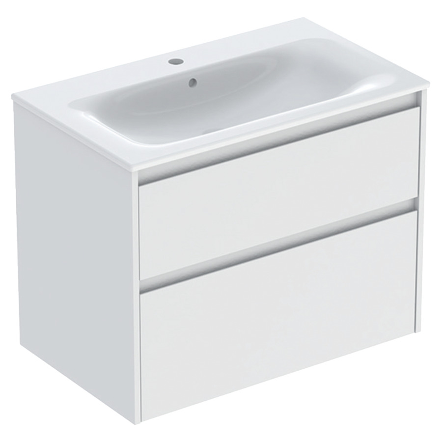 Combinaison de meuble RENOVA PLAN
80 x 62.1 x 48 cm
avec lavabo meuble blanc avec trop-plein
élément de tiroir, 2&nbsp;tiroirs
sans siphon gain de place
avec matériel de fixation
