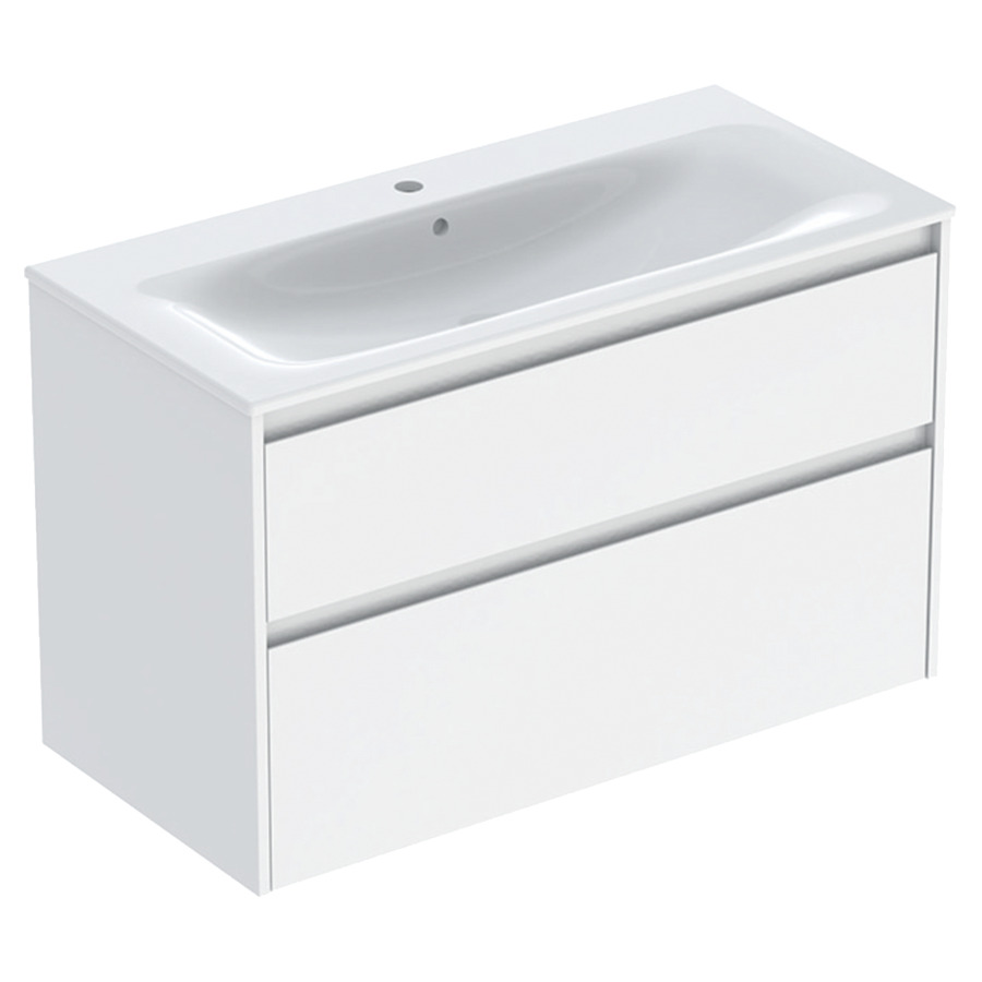 Combinaison de meuble RENOVA PLAN
100 x 62.1 x 48 cm
avec lavabo meuble blanc avec trop-plein
élément de tiroir, 2&nbsp;tiroirs
sans siphon gain de place
avec matériel de fixation