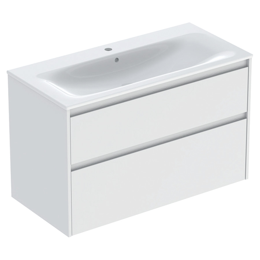 Combinaison de meuble RENOVA PLAN
100 x 62.1 x 48 cm
avec lavabo meuble blanc avec trop-plein
élément de tiroir, 2&nbsp;tiroirs
sans siphon gain de place
avec matériel de fixation