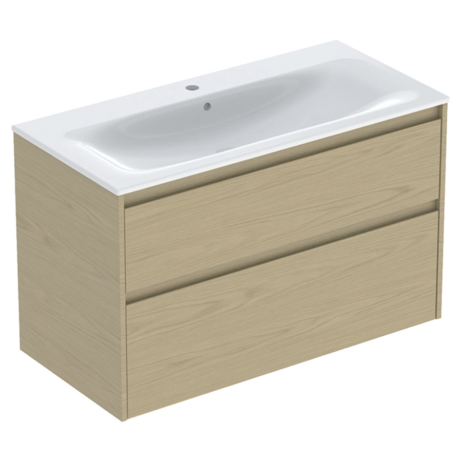 Combinaison de meuble RENOVA PLAN
100 x 62.1 x 48 cm
avec lavabo meuble blanc avec trop-plein
élément de tiroir, 2&nbsp;tiroirs
sans siphon gain de place
avec matériel de fixation