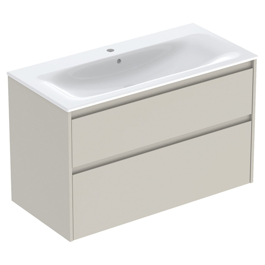 Combinaison de meuble RENOVA PLAN
100 x 62.1 x 48 cm
avec lavabo meuble blanc avec trop-plein
élément de tiroir, 2&nbsp;tiroirs
sans siphon gain de place
avec matériel de fixation