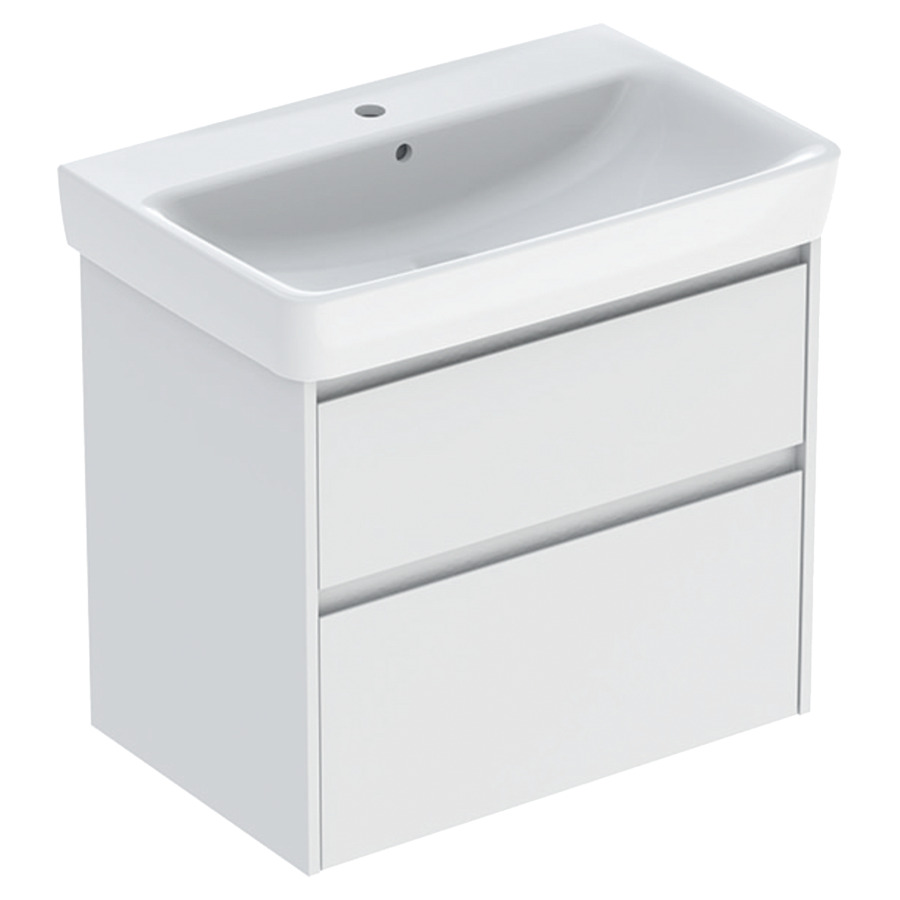 Combinaison de meuble RENOVA PLAN
75 x 69.7 x 44.6 cm
avec lavabo blanc avec trop-plein
élément de tiroir, 2&nbsp;tiroirs
avec matériel de fixation