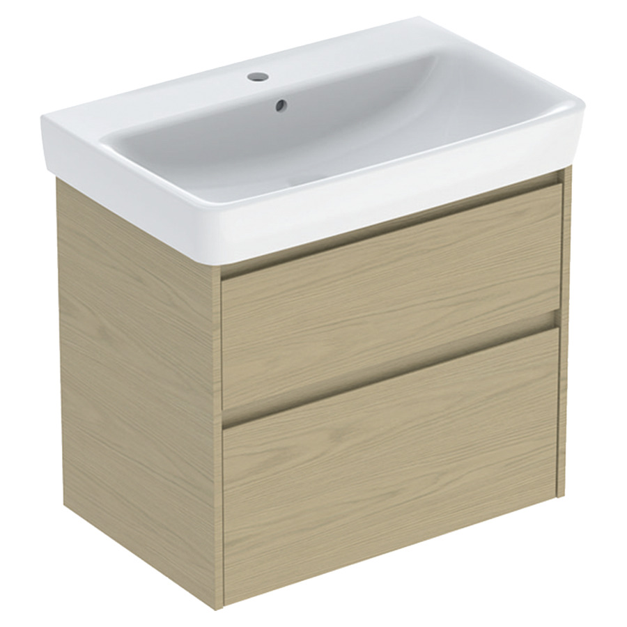 Combinaison de meuble RENOVA PLAN
75 x 69.7 x 44.6 cm
avec lavabo blanc avec trop-plein
élément de tiroir, 2&nbsp;tiroirs
avec matériel de fixation
