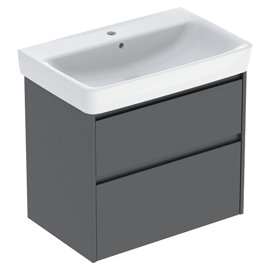 Combinaison de meuble RENOVA PLAN
75 x 69.7 x 44.6 cm
avec lavabo blanc avec trop-plein
élément de tiroir, 2&nbsp;tiroirs
avec matériel de fixation