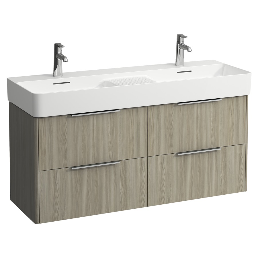 Élément inférieur BASE FOR VAL
118,0 x 53,0 x 39,0 cm
2 éléments à chacun 2 tiroirs
pour lavabo double 120 cm