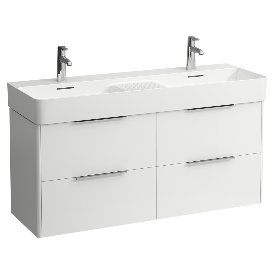 Élément inférieur BASE FOR VAL
118,0 x 53,0 x 39,0 cm
2 éléments à chacun 2 tiroirs
pour lavabo double 120 cm