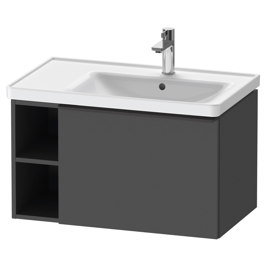 Élément inférieur D-NEO
78,4 x 44,0 x 45,2 cm
élément à 1 tiroir
2 niches ouvertes à gauche
poignée: noir diamant
pour lavabo 212 952
