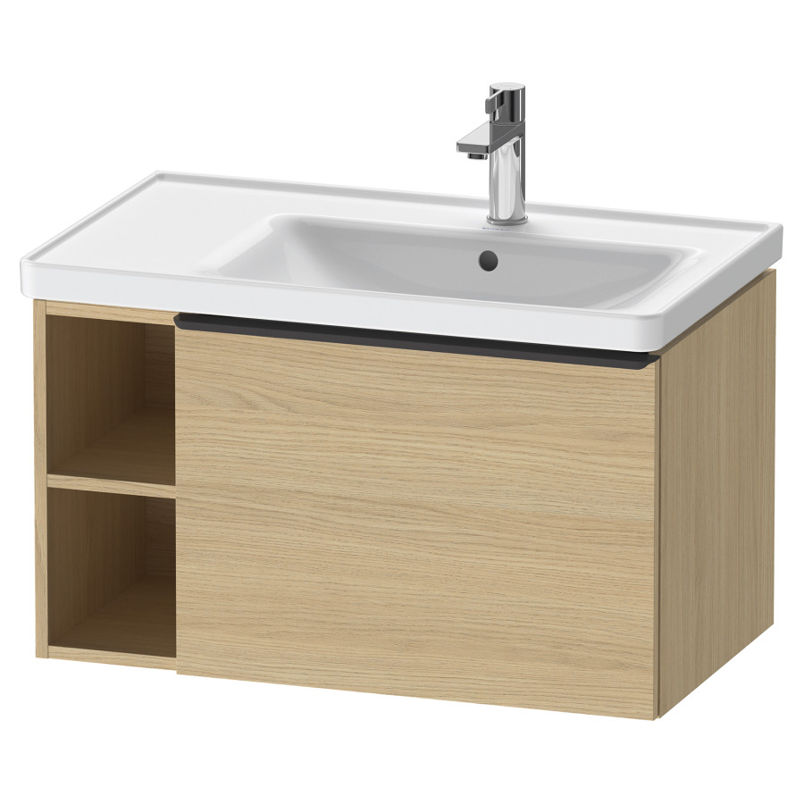 Élément inférieur D-NEO
78,4 x 44,0 x 45,2 cm
élément à 1 tiroir
2 niches ouvertes à gauche
poignée: noir diamant
pour lavabo 212 952