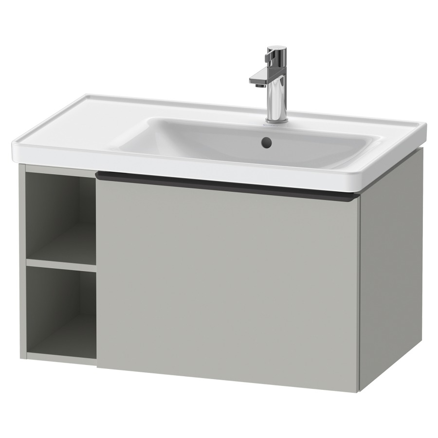 Élément inférieur D-NEO
78,4 x 44,0 x 45,2 cm
élément à 1 tiroir
2 niches ouvertes à gauche
poignée: noir diamant
pour lavabo 212 952