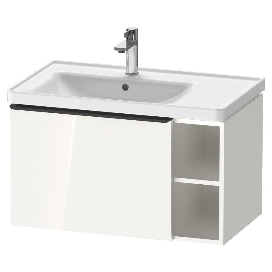 Élément inférieur D-NEO
78,4 x 44,0 x 45,2 cm
élément à 1 tiroir
2 niches ouvertes à droite
poignée: noir diamant
pour lavabo 212 951