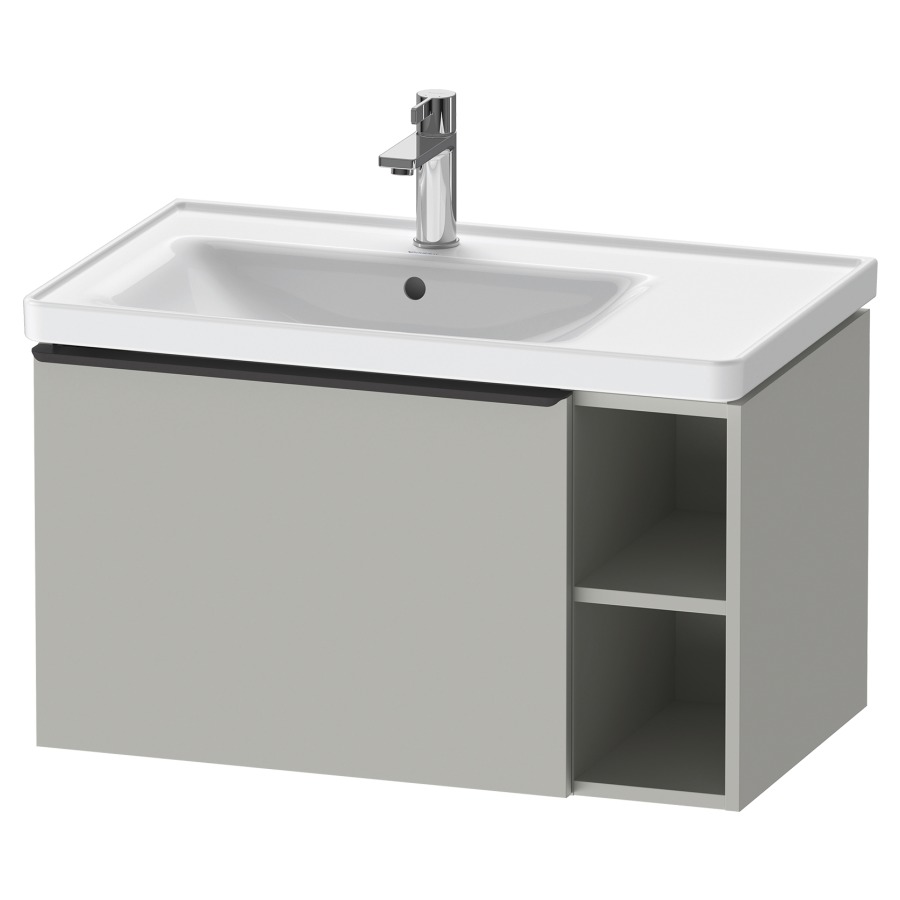 Élément inférieur D-NEO
78,4 x 44,0 x 45,2 cm
élément à 1 tiroir
2 niches ouvertes à droite
poignée: noir diamant
pour lavabo 212 951