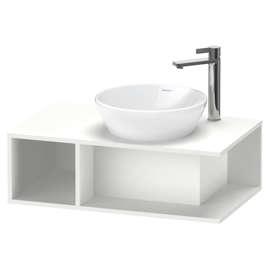 Élément inférieur D-NEO
80,0 x 26,0 x 48,0 cm
niche ouverte à gauche
pour lavabo à poser à droite
avec plaque de recouvrement