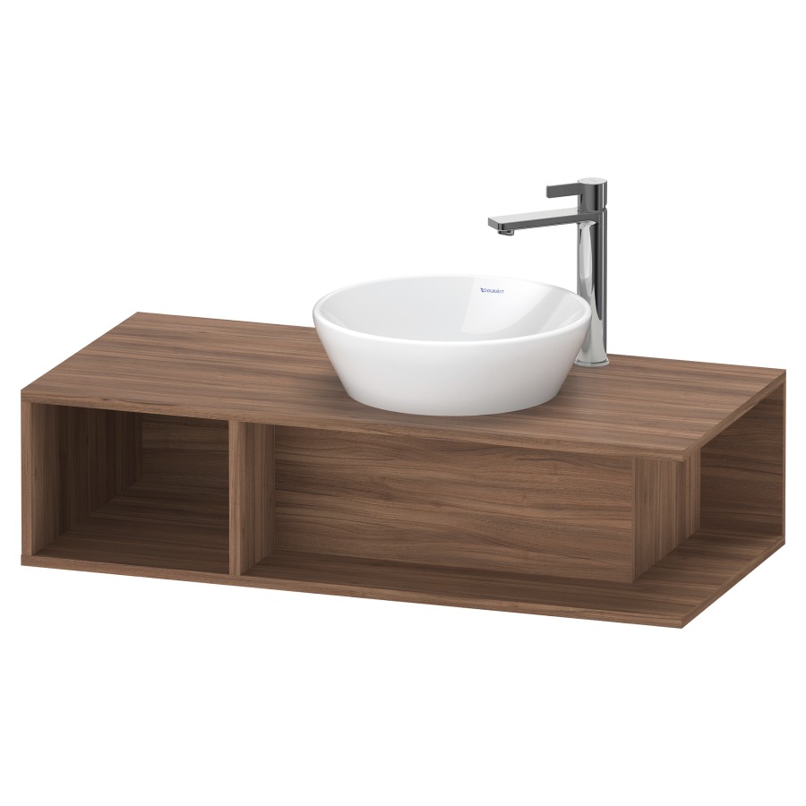 Élément inférieur D-NEO
100,0 x 26,0 x 48,0 cm
niche ouverte à gauche
pour lavabo à poser à droite
avec plaque de recouvrement