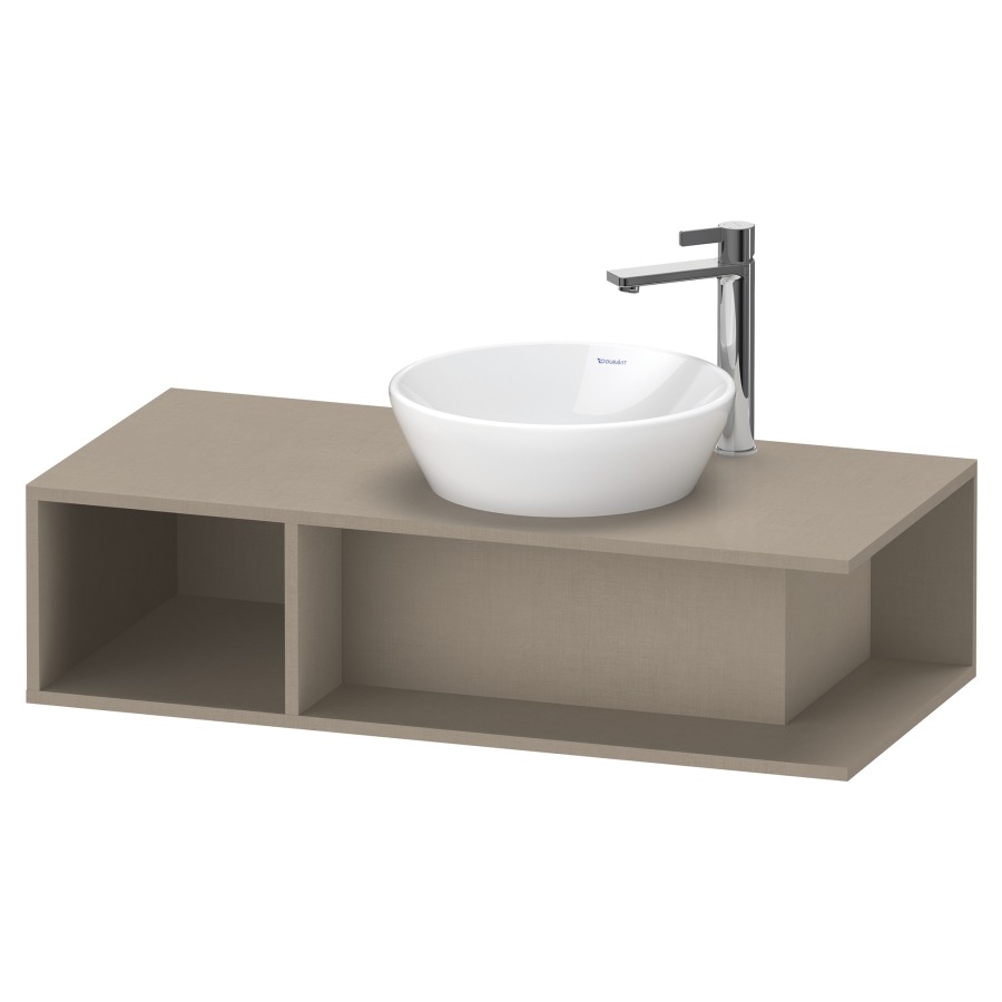 Élément inférieur D-NEO
100,0 x 26,0 x 48,0 cm
niche ouverte à gauche
pour lavabo à poser à droite
avec plaque de recouvrement