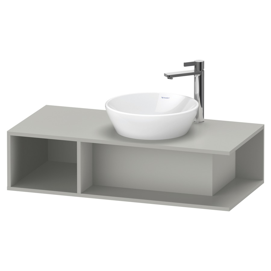 Élément inférieur D-NEO
100,0 x 26,0 x 48,0 cm
niche ouverte à gauche
pour lavabo à poser à droite
avec plaque de recouvrement