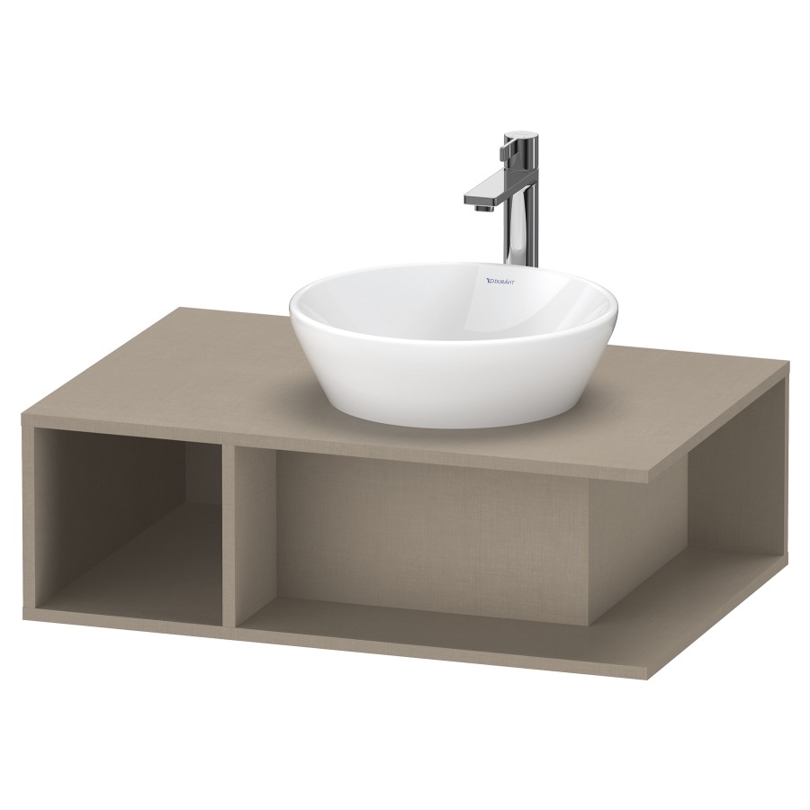 Élément inférieur D-NEO
80,0 x 26,0 x 55,0 cm
niche ouverte à gauche
pour lavabo à poser à droite
avec plaque de recouvrement