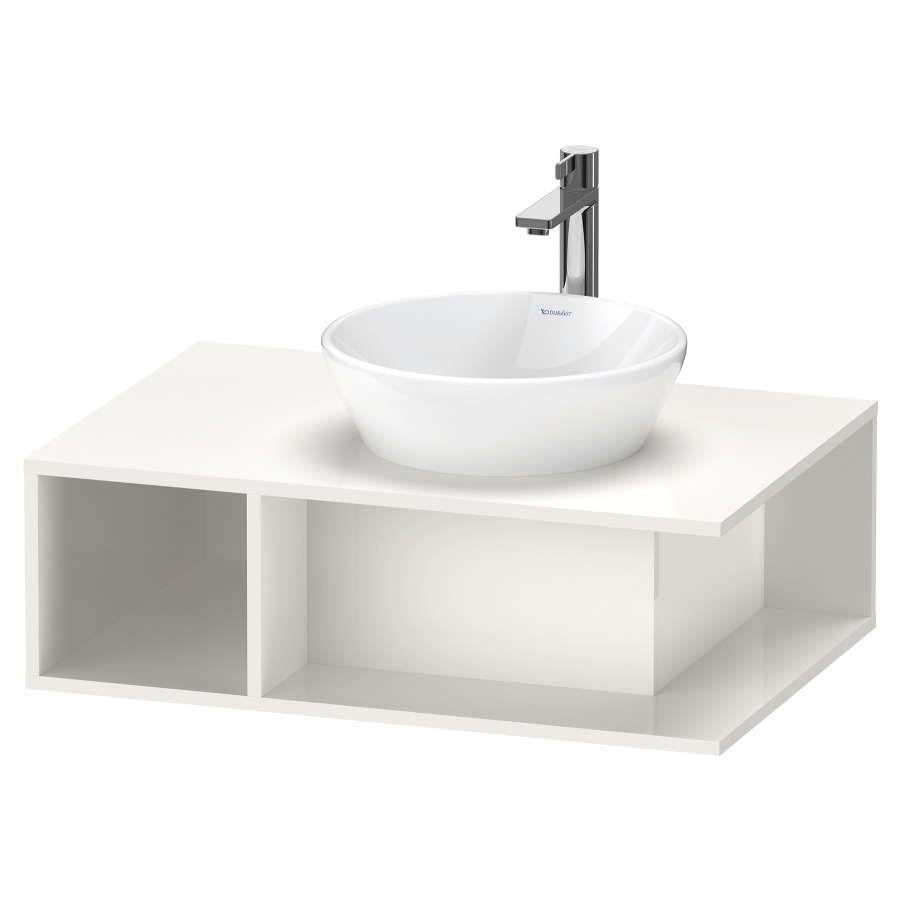 Élément inférieur D-NEO
80,0 x 26,0 x 55,0 cm
niche ouverte à gauche
pour lavabo à poser à droite
avec plaque de recouvrement