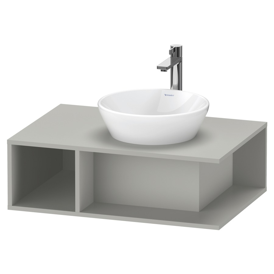 Élément inférieur D-NEO
80,0 x 26,0 x 55,0 cm
niche ouverte à gauche
pour lavabo à poser à droite
avec plaque de recouvrement