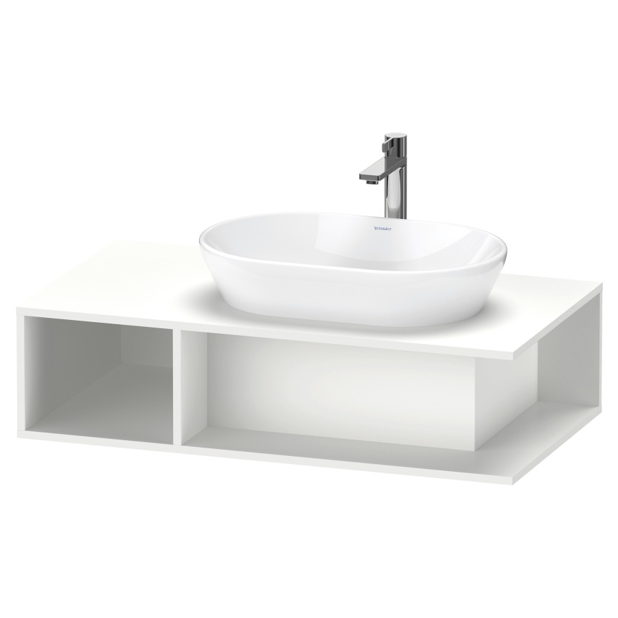 Élément inférieur D-NEO
100,0 x 26,0 x 55,0 cm
niche ouverte à gauche
pour lavabo à poser à droite
avec plaque de recouvrement
