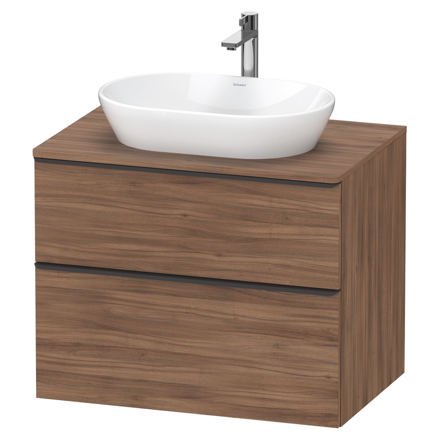 Élément inférieur D-NEO
80,0 x 64,4 x 55,0 cm
élément à 2 tiroirs
pour lavabo à poser
avec plaque de recouvrement
poignée: noir diamant