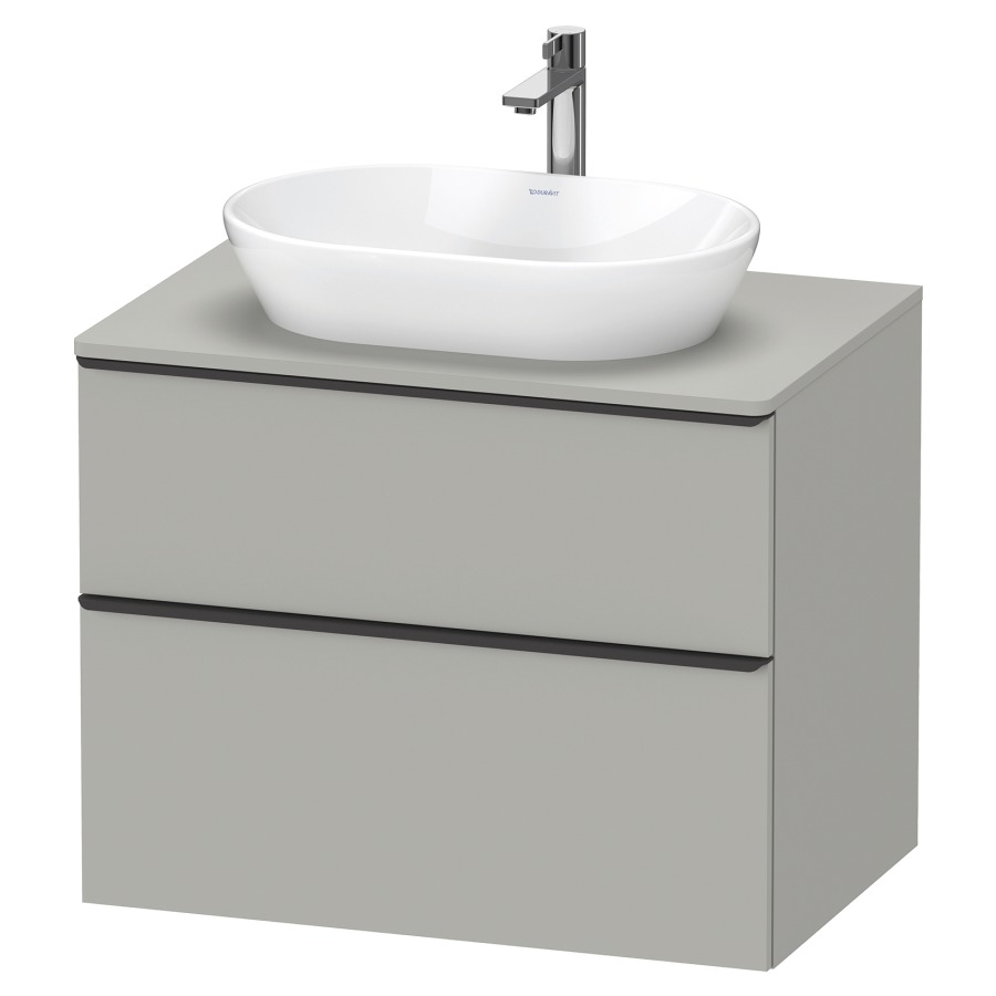 Élément inférieur D-NEO
80,0 x 64,4 x 55,0 cm
élément à 2 tiroirs
pour lavabo à poser
avec plaque de recouvrement
poignée: noir diamant