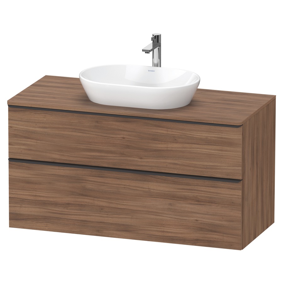 Élément inférieur D-NEO
120,0 x 64,4 x 55,0 cm
élément à 2 tiroirs
pour lavabo à poser
avec plaque de recouvrement
poignée: noir diamant