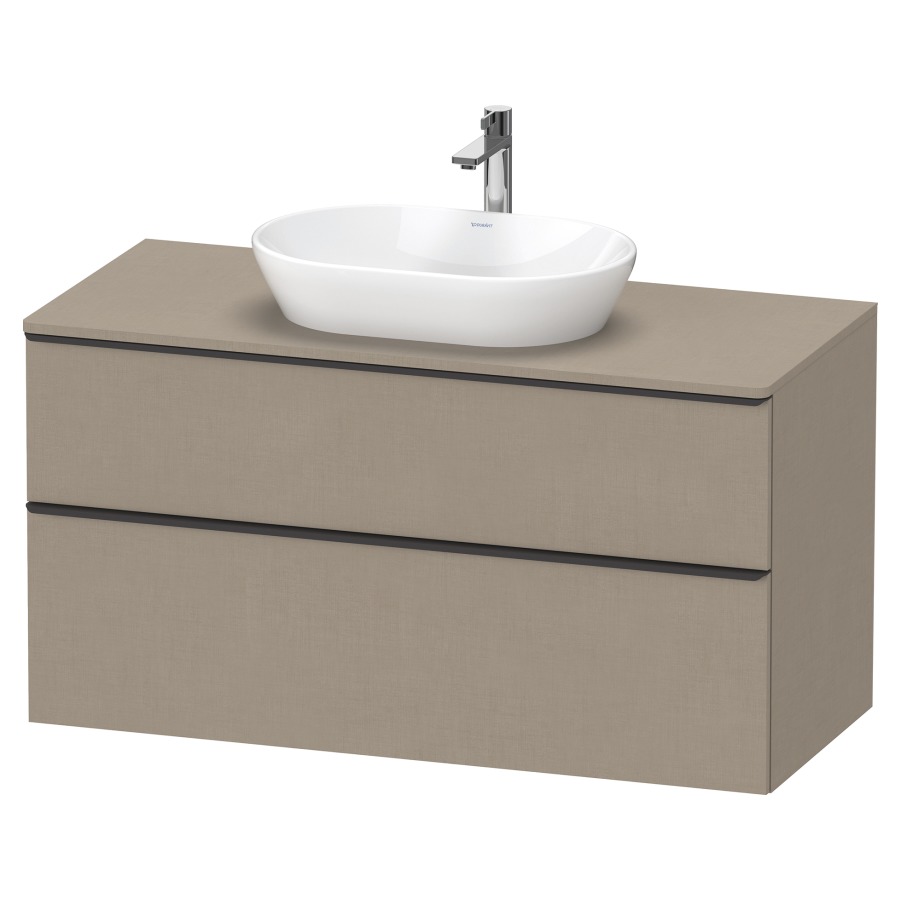 Élément inférieur D-NEO
120,0 x 64,4 x 55,0 cm
élément à 2 tiroirs
pour lavabo à poser
avec plaque de recouvrement
poignée: noir diamant