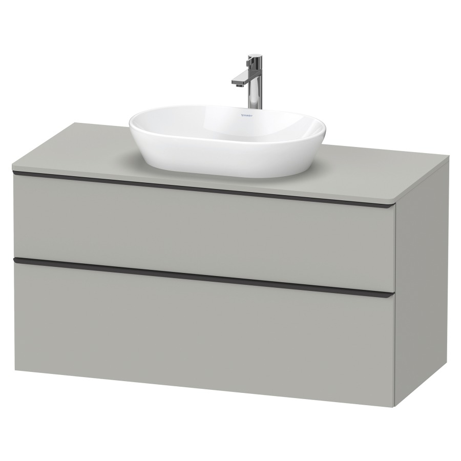 Élément inférieur D-NEO
120,0 x 64,4 x 55,0 cm
élément à 2 tiroirs
pour lavabo à poser
avec plaque de recouvrement
poignée: noir diamant