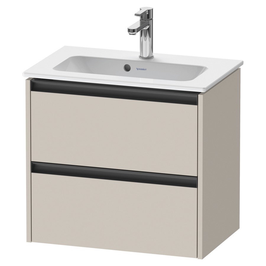 Élément inférieur KETHO.2
Compact, 61,0 x 54,9 x 39,0 cm
suspendu, élément à 2 tiroirs
pour lavabo 211 380
