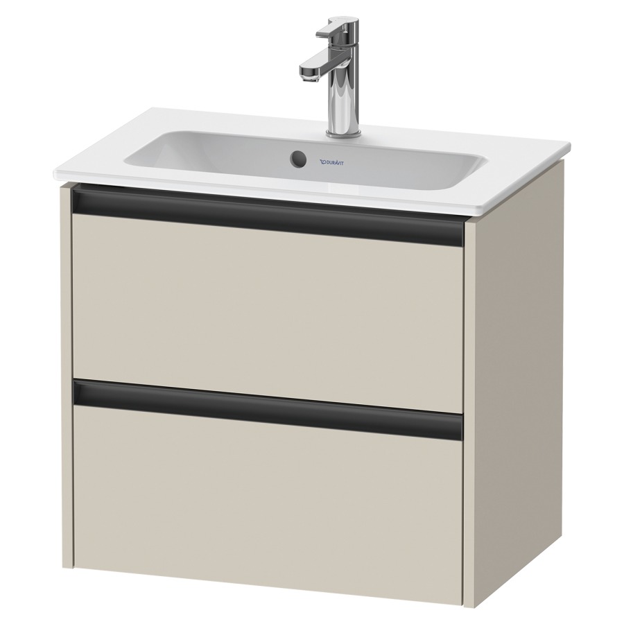 Élément inférieur KETHO.2
Compact, 61,0 x 54,9 x 39,0 cm
suspendu, élément à 2 tiroirs
pour lavabo 211 380